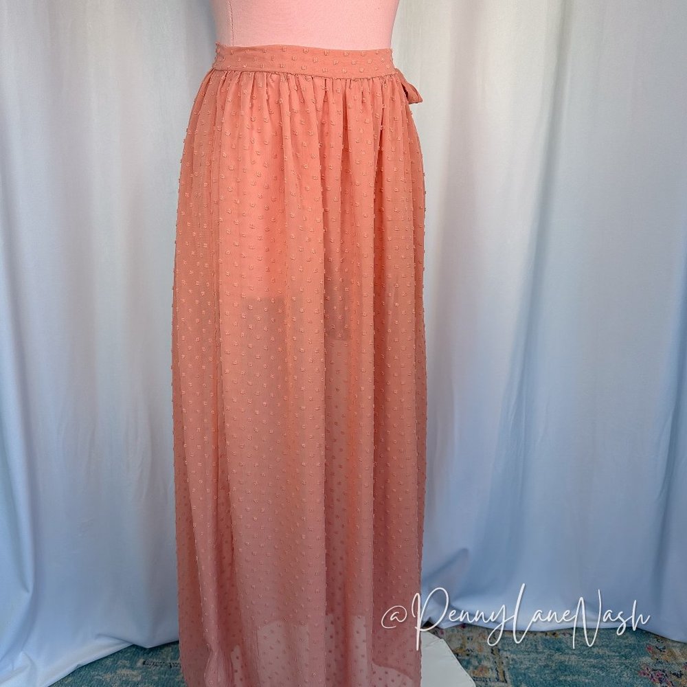 NWT Time and Tru Swiss Dot Skirt Cover Up Old Rose - Picture 2 of 9